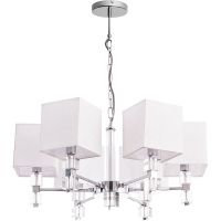 Люстра Artelamp North A5896LM-6CC Белая Хром — фото 1, Люстры