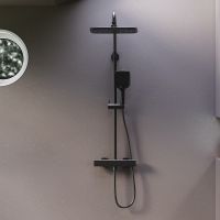 Товар: Душевая система Damixa Gala 953800300 с термостатом Черная матовая - фото 3 Душевая система Damixa Gala 953800300 с термостатом Черная матовая — фото 3, Душевое оборудование. Душевая программа