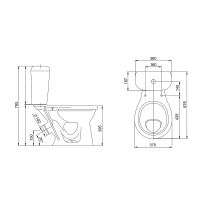 Унитаз компакт Santeri Виктория 1.P301.6.S00.00B.F с бачком и сиденьем — фото 7, Напольные унитазы