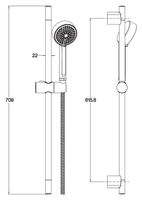 Душевой гарнитур Jacob Delafon Beat E76907RU-CP Хром — фото 3, Душевое оборудование. Душевая программа