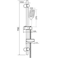 Товар: Душевой гарнитур Orange O-Shower OS714b Черный матовый - фото 4 Душевой гарнитур Orange O-Shower OS714b Черный матовый — фото 4, Душевые гарнитуры