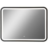 Зеркало Art&Max Genova AM-Gen-1200-800-DS-F с подсветкой с сенсорным выключателем Черное — фото 1, Мебель для ванной