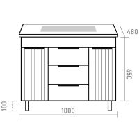 Товар: Тумба с раковиной Brevita Enfida 100 УТ000015095 Черная матовая - фото 6 Тумба с раковиной Brevita Enfida 100 УТ000015095 Черная матовая — фото 6, Мебель для ванной