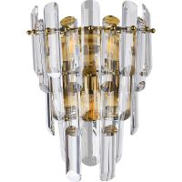 Настенный светильник Divinare Rosie 3511/17 AP-3 Прозрачная Латунь — фото 1, Светильники