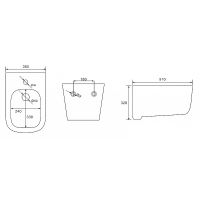 Биде Esbano Garant ESVBGARAW подвесное Белое глянцевое — фото 2, Биде
