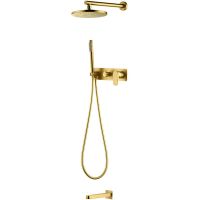 Душевая система Boheme Spectre 454-2-G Золото — фото 1, Душевое оборудование. Душевая программа