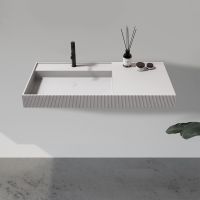 Раковина Abber Stein 120 AS2628 Белая матовая — фото 1, Раковины подвесные