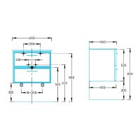 Тумба под раковину Kerama Marazzi Piano Classic 65 PIA.CL.65\WHT.M подвесная Белая матовая — фото 7, Мебель для ванной