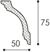 Карниз NMC Wallstyl DSCLWT200140 2000x75x50 мм — фото 2, Карнизы