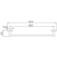 Полотенцедержатель D-Lin D251111 Черный матовый — фото 3, Полотенцедержатели