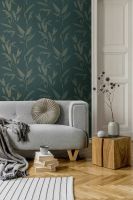 Обои AS Creation New Elegance 37549-4 Винил на флизелине (0,53*10,05) Белый/Серый, Листья — фото 2, Обои для стен