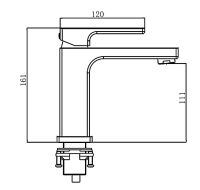 Смеситель для раковины Gappo G1017-6 Черный матовый — фото 8, Смесители