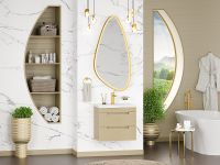 Тумба с раковиной Brevita Ariana 60 УТ000015747 подвесная Капучино — фото 6, Мебель для ванной