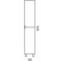Товар: Шкаф пенал Corozo Сириус 35 SD-00001439 Белый - фото 6 Шкаф пенал Corozo Сириус 35 SD-00001439 Белый — фото 6, Мебель для ванной
