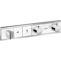 Смеситель для душа Hansgrohe RainSelect с термостатом Белый Хром арт-15355400 — фото 1, Смеситель для душа