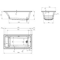 Акриловая ванна Marka One Bianca 150х75 01бья1575 без гидромассажа — фото 4, Ванны
