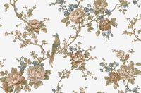 Обои Prima Italiana Ducale 80205 Винил на флизелине (1,06*10,05) Белый/Разноцветный, Цветы/Птицы — фото 2, Обои для стен