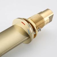 Смеситель для раковины Gappo G1052-81 Золотой сатин — фото 6, Смесители