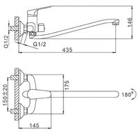 Товар: Смеситель для ванны Frap H16 F2216 универсальный Хром - фото 2 Смеситель для ванны Frap H16 F2216 универсальный Хром — фото 2, Смесители