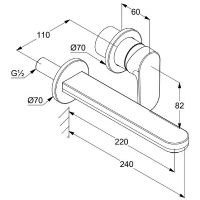 Товар: Смеситель для раковины Kludi Louva 242453975 Черный матовый - фото 2 Смеситель для раковины Kludi Louva 242453975 Черный матовый — фото 2, Смесители для раковины