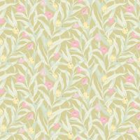 Обои LOYMINA Origins ALS3 005 Винил на флизелине (1*10,05) Зеленый/Бирюзовый/Розовый, Цветы/Листья — фото 1, Обои для стен
