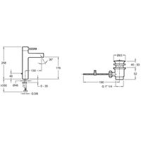 Смеситель для раковины Jacob Delafon Cuff Хром арт-E37303-CP — фото 3, Смесители для раковины
