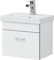 Тумба с раковиной Aquanet Верона 50 254066 подвесная Белый глянец — фото 3, Тумбы с раковиной