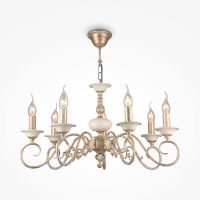 Люстра Maytoni Elegant Perla ARM337-07-R Кремовая Золото — фото 3, Люстры