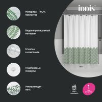 Штора для ванны Iddis Base 180х200 BW04P18i11 Белая Зеленая — фото 3, Шторы для ванной