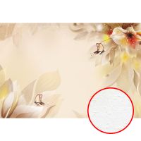 Фреска Ortograf Цветы 30056 Фактура бархат FX Флизелин (4*2,7) Бежевый, Цветы/Бабочки — фото 1, Фрески