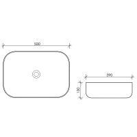 Раковина-чаша Esbano Astanes 50 ESRNASTAW Белая — фото 3, Раковины накладные