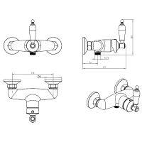 Товар: Смеситель для душа Boheme Vogue 214-BLC Золото - фото 2 Смеситель для душа Boheme Vogue 214-BLC Золото — фото 2, Смесители