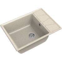 Кухонная мойка GranFest Vertex GF-V-680L Бежевая — фото 1, Кухонные мойки