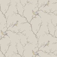Обои LOYMINA La Belle Epoque BQ5 002/1 Винил на флизелине (1*10,05) Белый/Бежевый, Деревья/Птицы — фото 1, Обои для стен