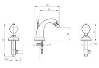 Смеситель для биде Migliore Cristalia New 27180 Золото — фото 2, Смесители для биде