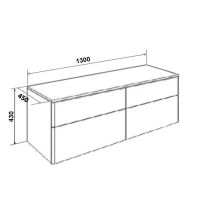 Тумба под раковину Orange Otto Ot-130TuWOOD подвесная Белый Ясень — фото 6, Тумбы под раковину