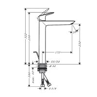 Смеситель для раковины Hansgrohe Logis Fine Хром арт-71257000 — фото 4, Смесители для раковины