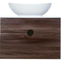 Тумба с раковиной Orange Orange Sole-75TU+RA подвесная Орех Белая — фото 1, Тумбы с раковиной