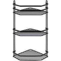 Полка корзина Tekno-tel ES076B угловая Черная — фото 1, Полки для ванной и душа