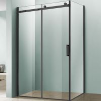 Душевой уголок Vincea Como 130x100 VSR-1C1013CLB профиль Черный стекло прозрачное — фото 1, Прямоугольные душевые уголки