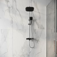 Душевая система Grossman Alba 500.K35.06.100/210 Хром Черная — фото 8, Душевые стойки