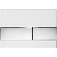 Клавиша смыва Tece Square 9240802 для унитаза Белая Хром глянцевый — фото 1, Комплектующие для душевого оборудования