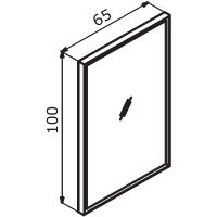 Зеркало Orka Cube 65x100 3000368 с подсветкой Белое матовое с бесконтактным выключателем — фото 3, Мебель для ванной