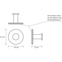 Крючок Bemeta Easy 163106365 Нержавеющая сталь матовая — фото 2, Крючки для полотенец