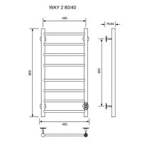 Товар: Электрический полотенцесушитель Ника Way-2 80/40 U Белый матовый - фото 3 Электрический полотенцесушитель Ника Way-2 80/40 U Белый матовый — фото 3, Электрические полотенцесушители