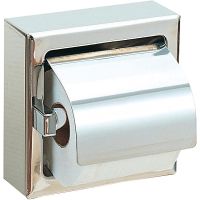 Держатель туалетной бумаги Nofer 05007.S с крышкой Сатин — фото 1, Держатели туалетной бумаги