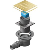 Душевой трап Pestan Confluo Standard 13000169 с решеткой Золото глянец — фото 1, Трапы для душа