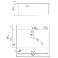 Товар: Кухонная мойка Aflorn Premium 60 AF96050 Сатин - фото 6 Кухонная мойка Aflorn Premium 60 AF96050 Сатин — фото 6, Кухонные мойки