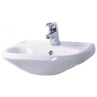 Раковина Sanita Комфорт 47 WB.PD/Comfort/50-C/WHT.G/S1 Белая — фото 1, Мини-раковины