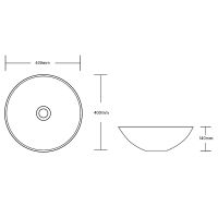 Раковина-чаша Ceruttispa CR3301MB 40 10443 Черная матовая — фото 3, Раковины накладные